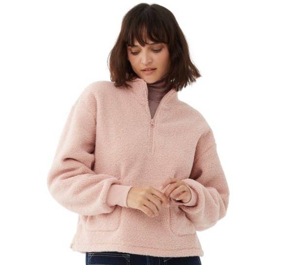 The faux sherpa sweater