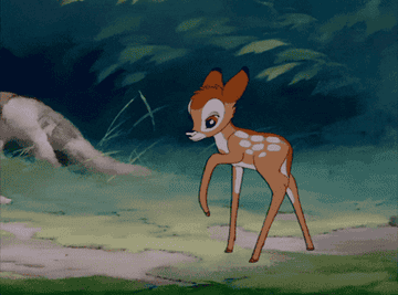Bambi walking around in Bambi