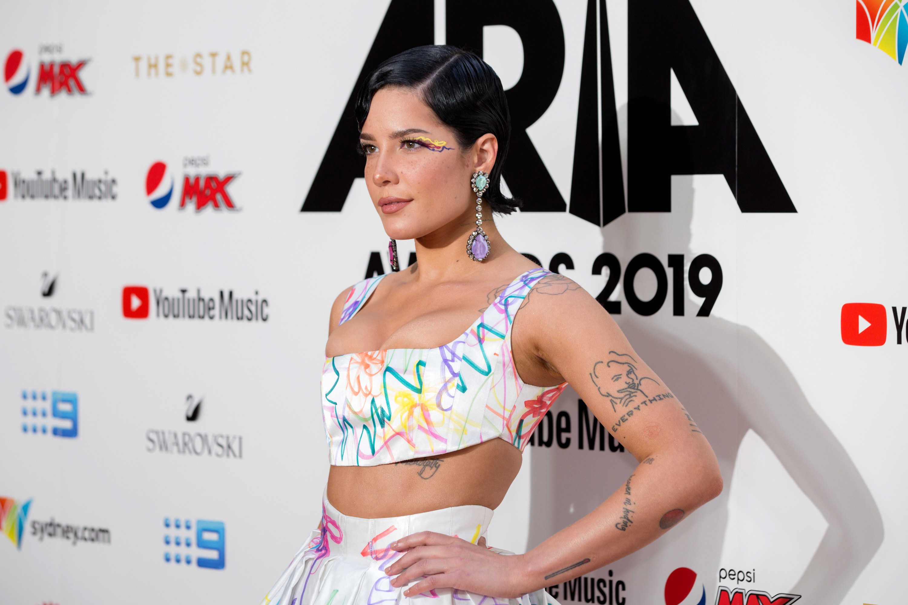 Halsey arrives for the 33rd Annual ARIA Awards 2019 in Sydney, Australia