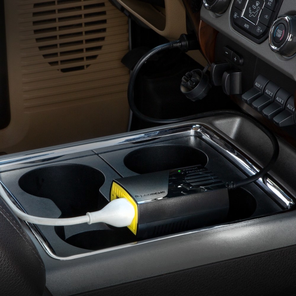 power inverter plugged into your car and has a white plug in it as well