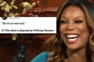 "Six of us went out" claim disputed by Whitney Houston meme