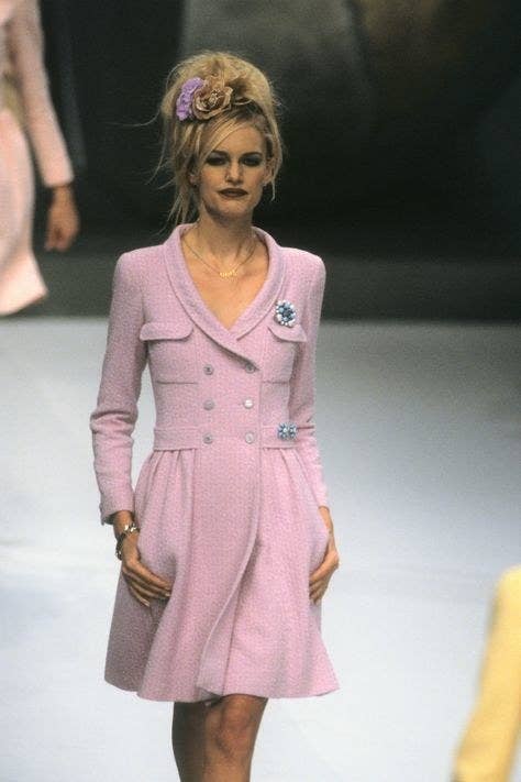 A pink absolutely stunning dress from the Chanel Spring 1996 Ready-To-Wear collection.