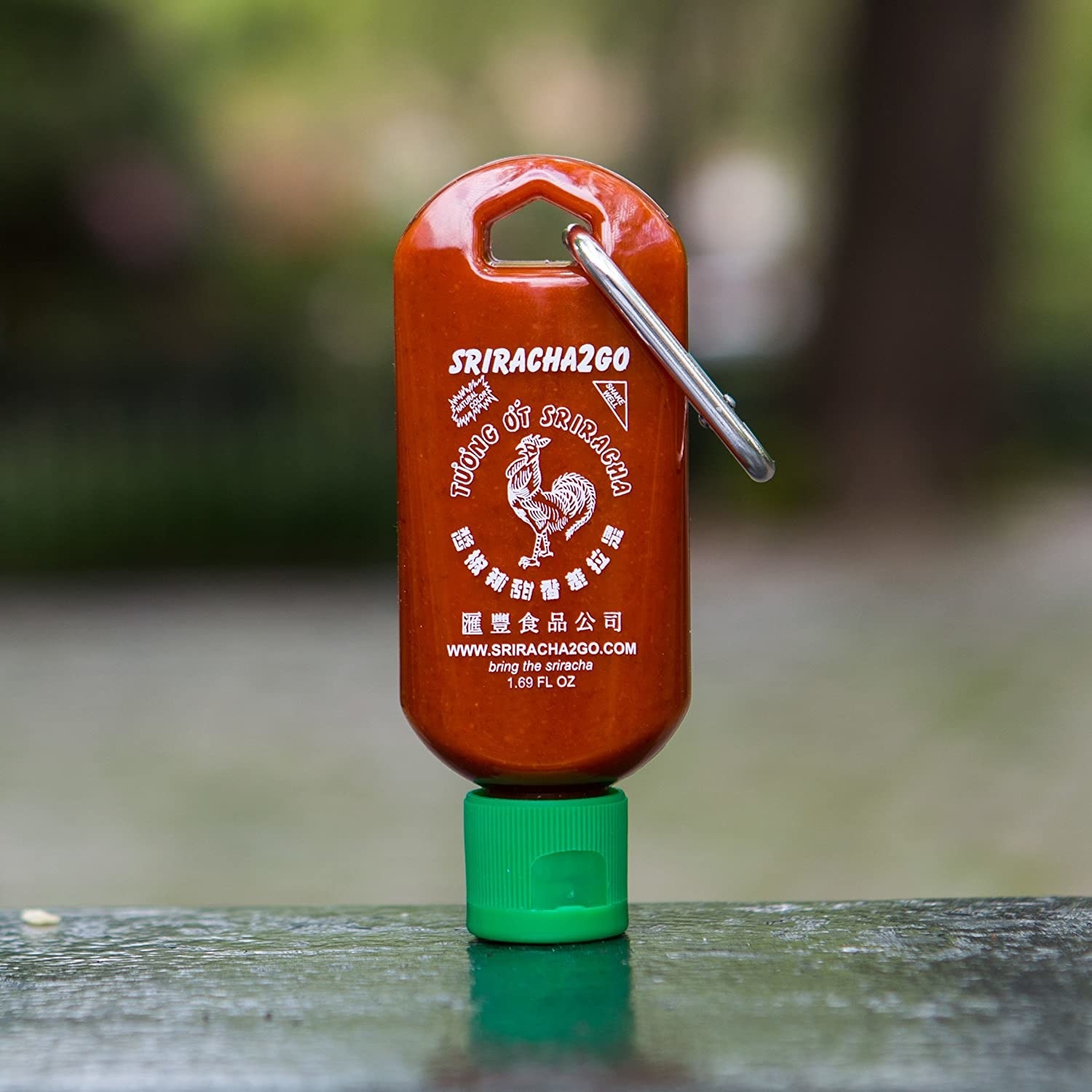 keychain bottle of Sriracha