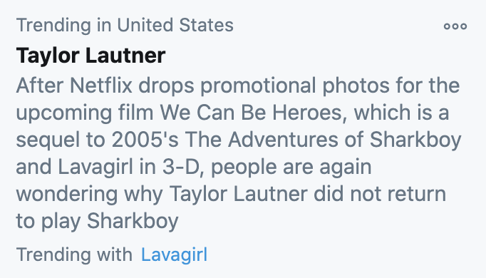 Taylor Lautner&#x27;s name trending in the United States