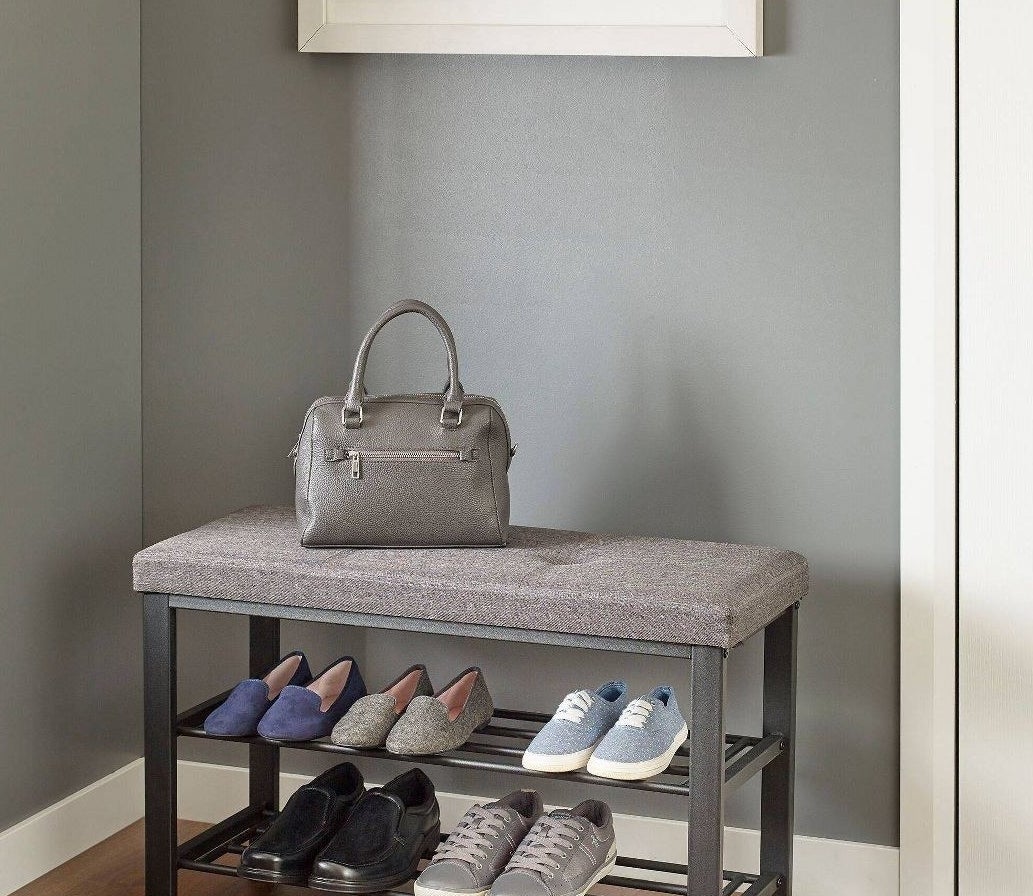 A shoe-storage bench