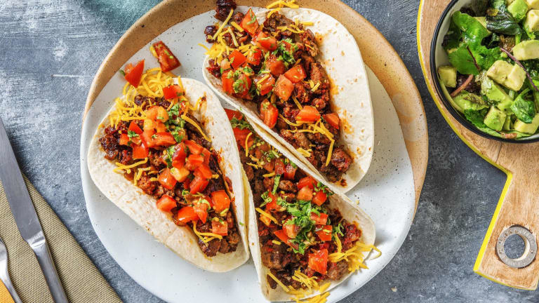 Ground pork tacos