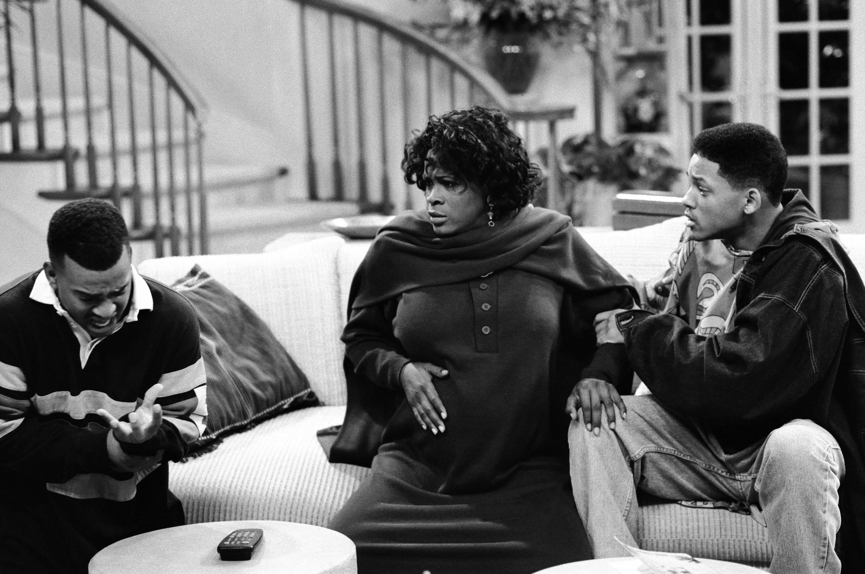 Carlton Banks, a pregnant Aunt Viv, and Will Smith