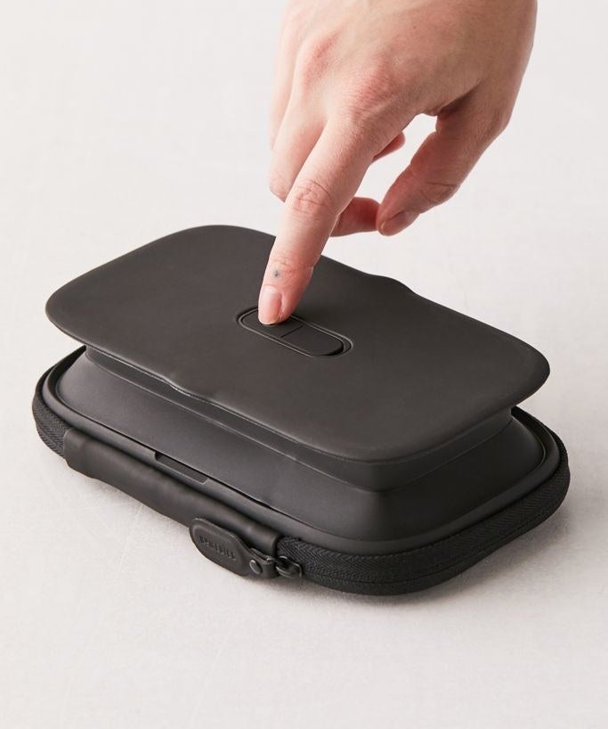 the uv phone sanitizer in the color black 