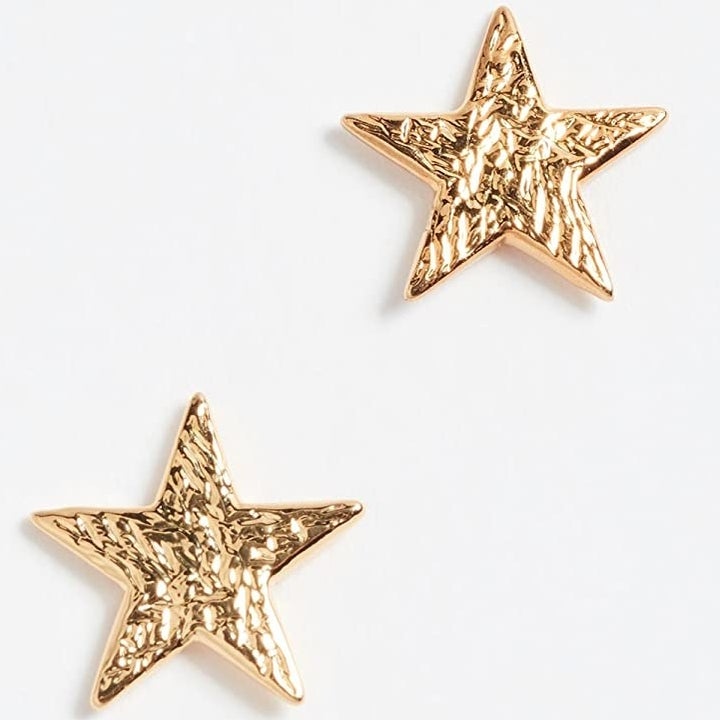 the gold star earrings 