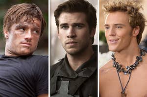 Peeta, Gale, and Finnick from The Hunger Games