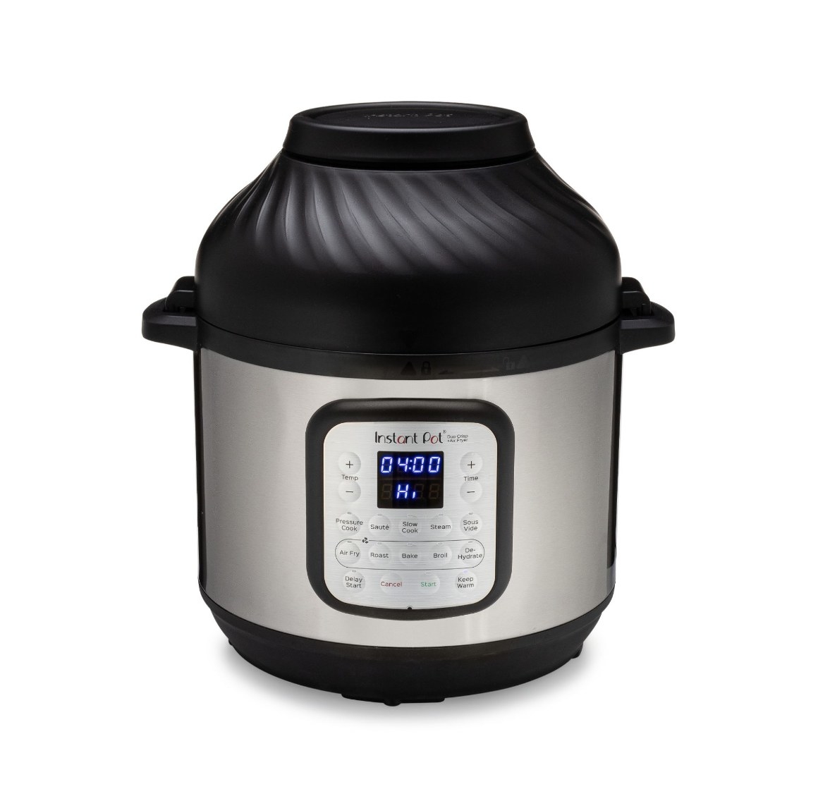 The instant pot with an air fryer lid