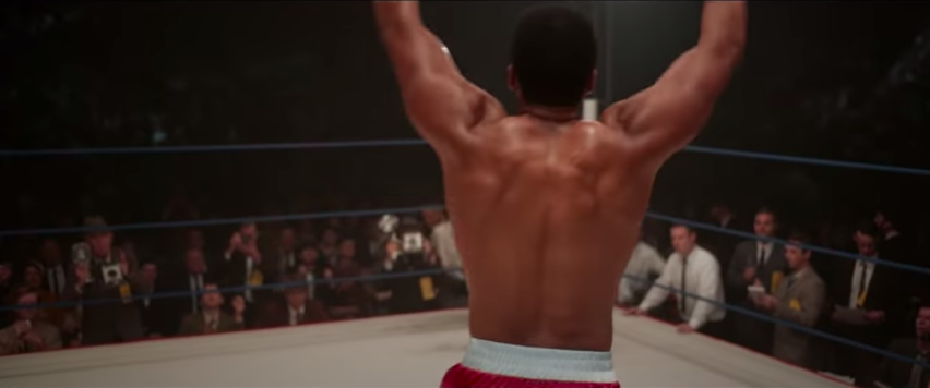 A screenshot from "One Night in Miami" of Muhammad Ali