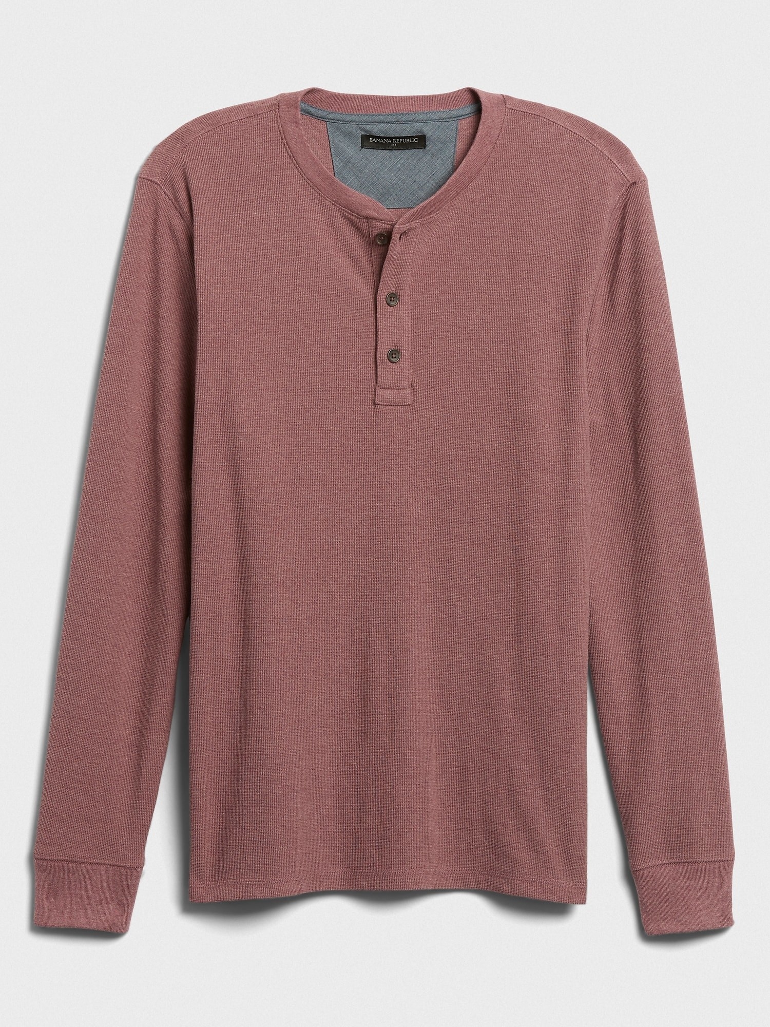 The waffle henley in dusty pink