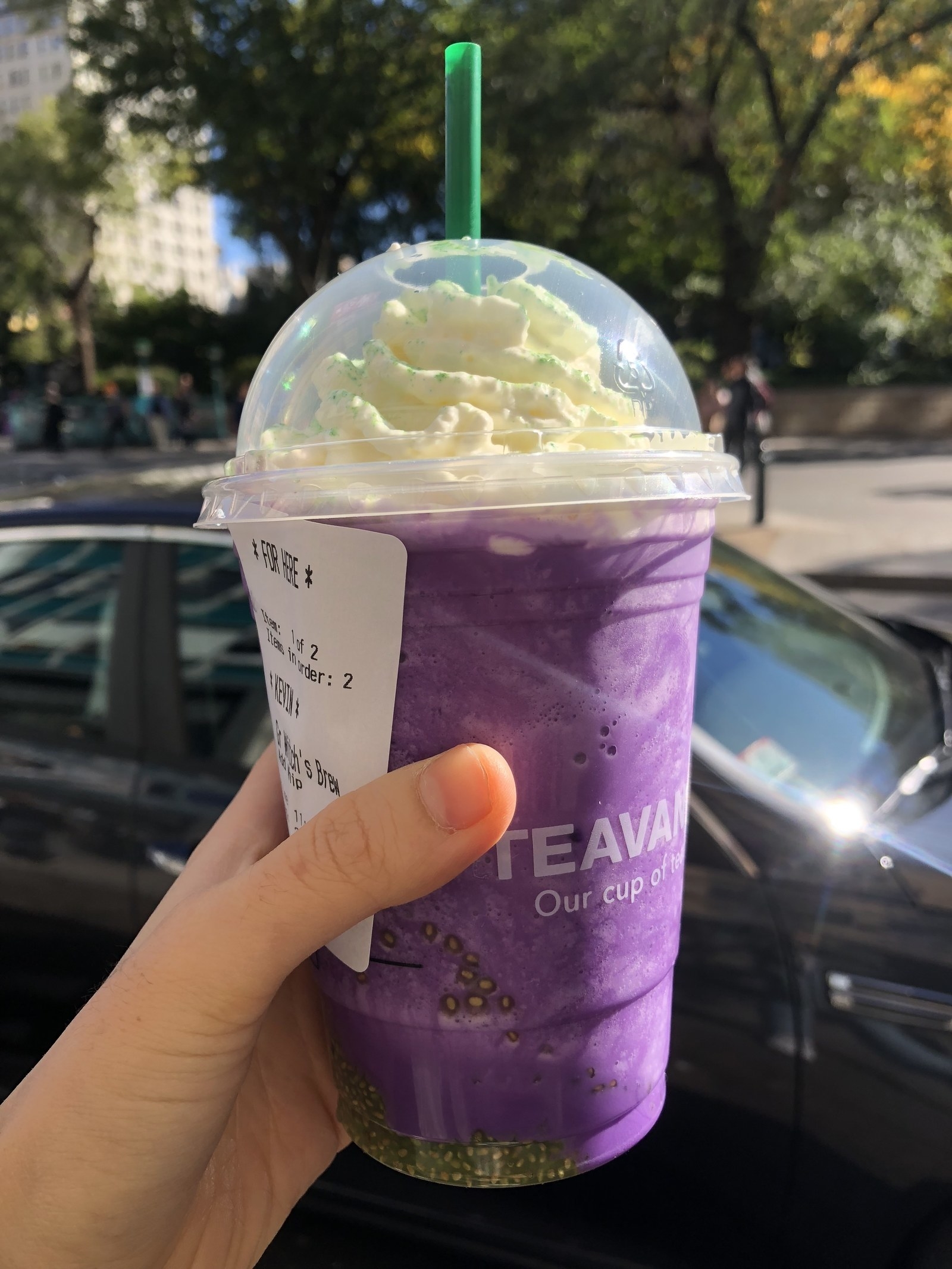 Picture of a Starbucks purple frapp