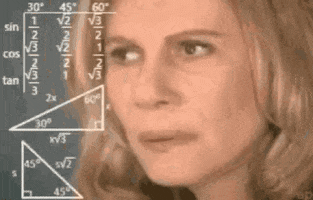 A woman contemplating a difficult math problem