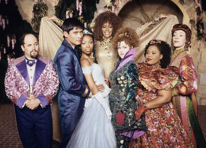 The cast of Rodgers and Hammerstein's Cinderella posing in character