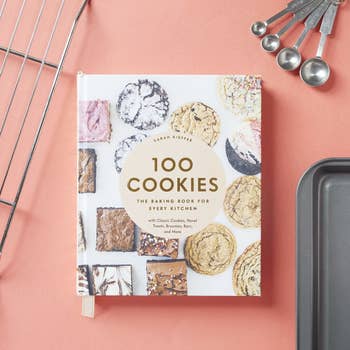 a cover of a book with a bunch of cookies on it