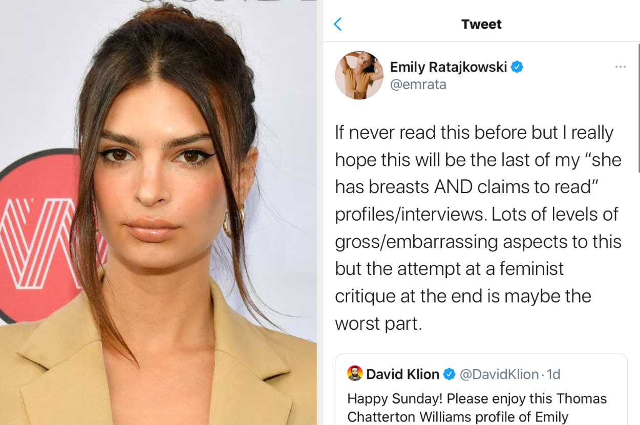 Emily Ratajkowski Called Out An Interviewer For Objectifying Her Body