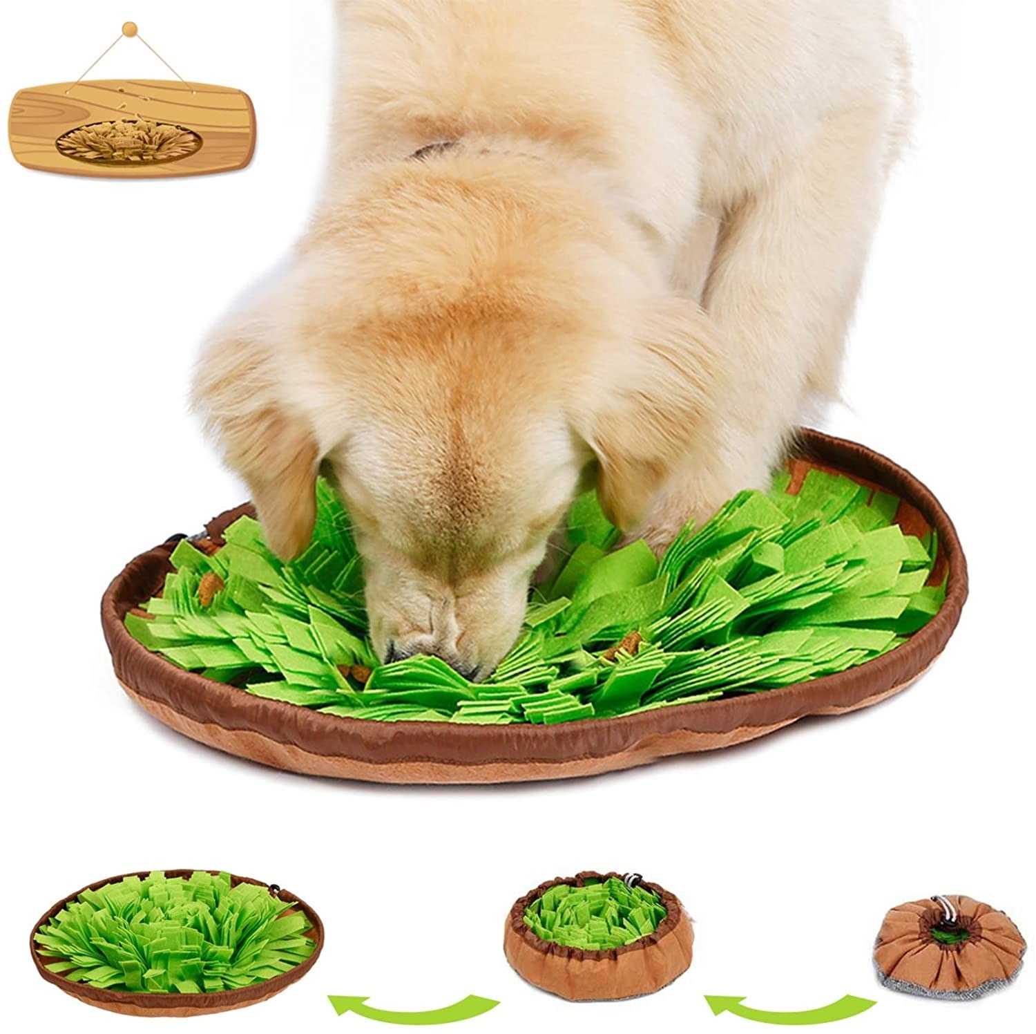 Silicone Dog Cat Feeding Mat for Home Walk or Camping Ourine Portable Roll Up Feeding Mat With Double Bowls 