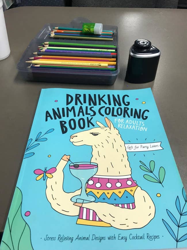 Reviewer image of the Drinking Animals Coloring Book