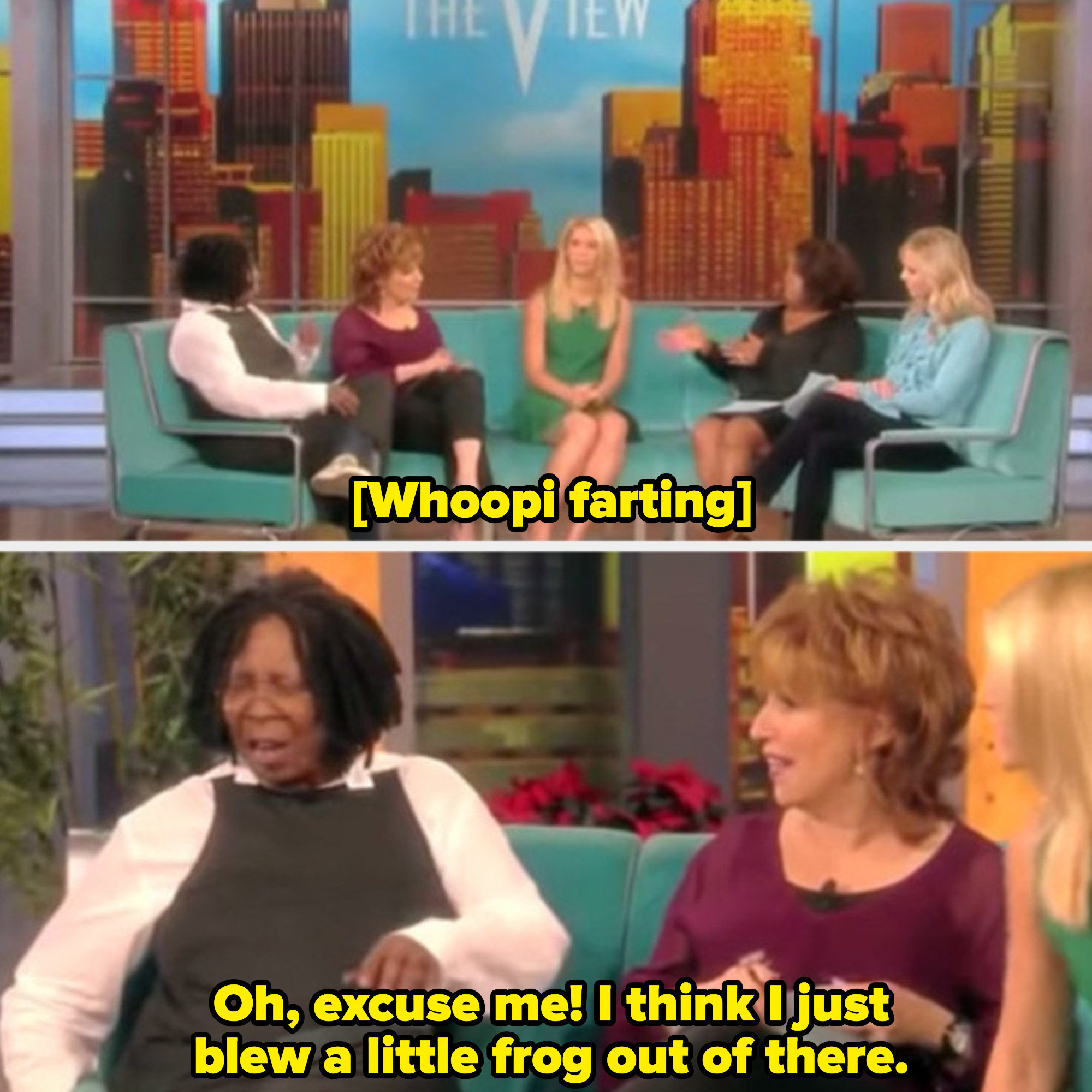 Whoopi accidentally farting on &quot;The View&quot;