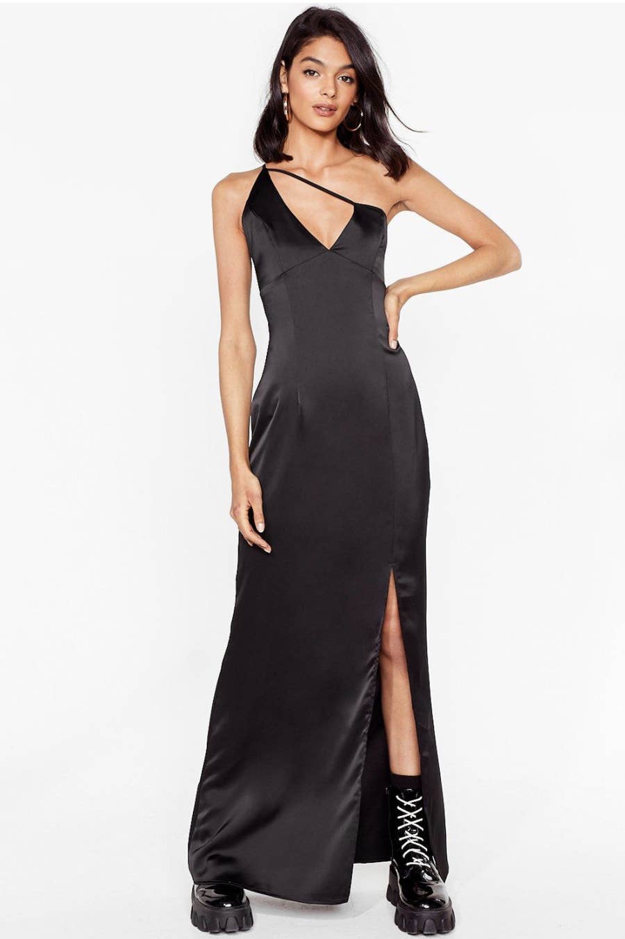 Nasty gal look at you cheap satin dress