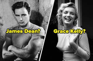 Two old hollywood actors side-by-side, asking you who is who