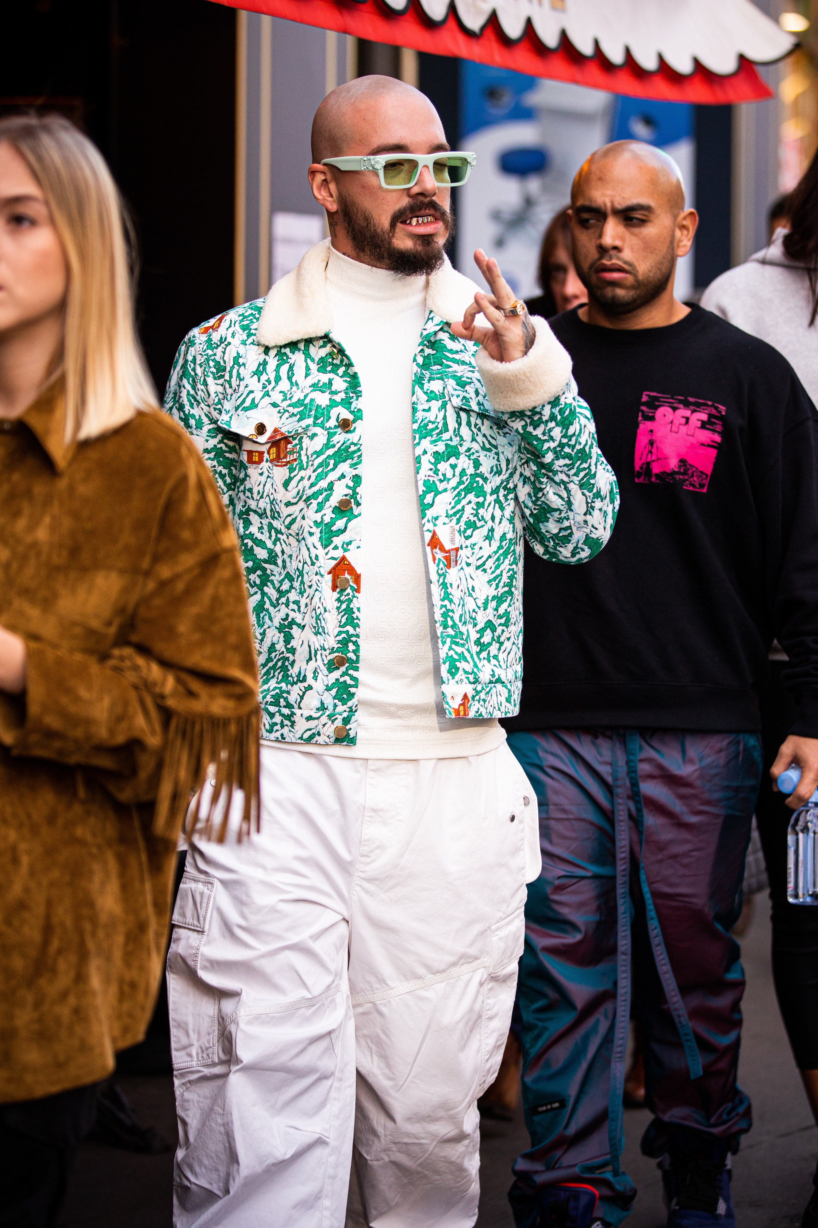 J Balvin.  Sheesh! The Outfits at Men's Fashion Week in Paris Are