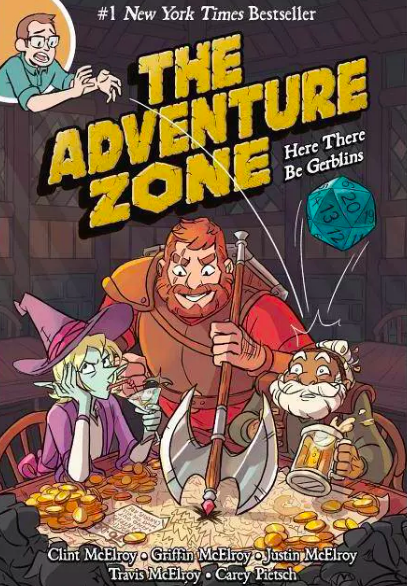 Illustrated cover with an elf, elderly man, and large hunter playing a board game