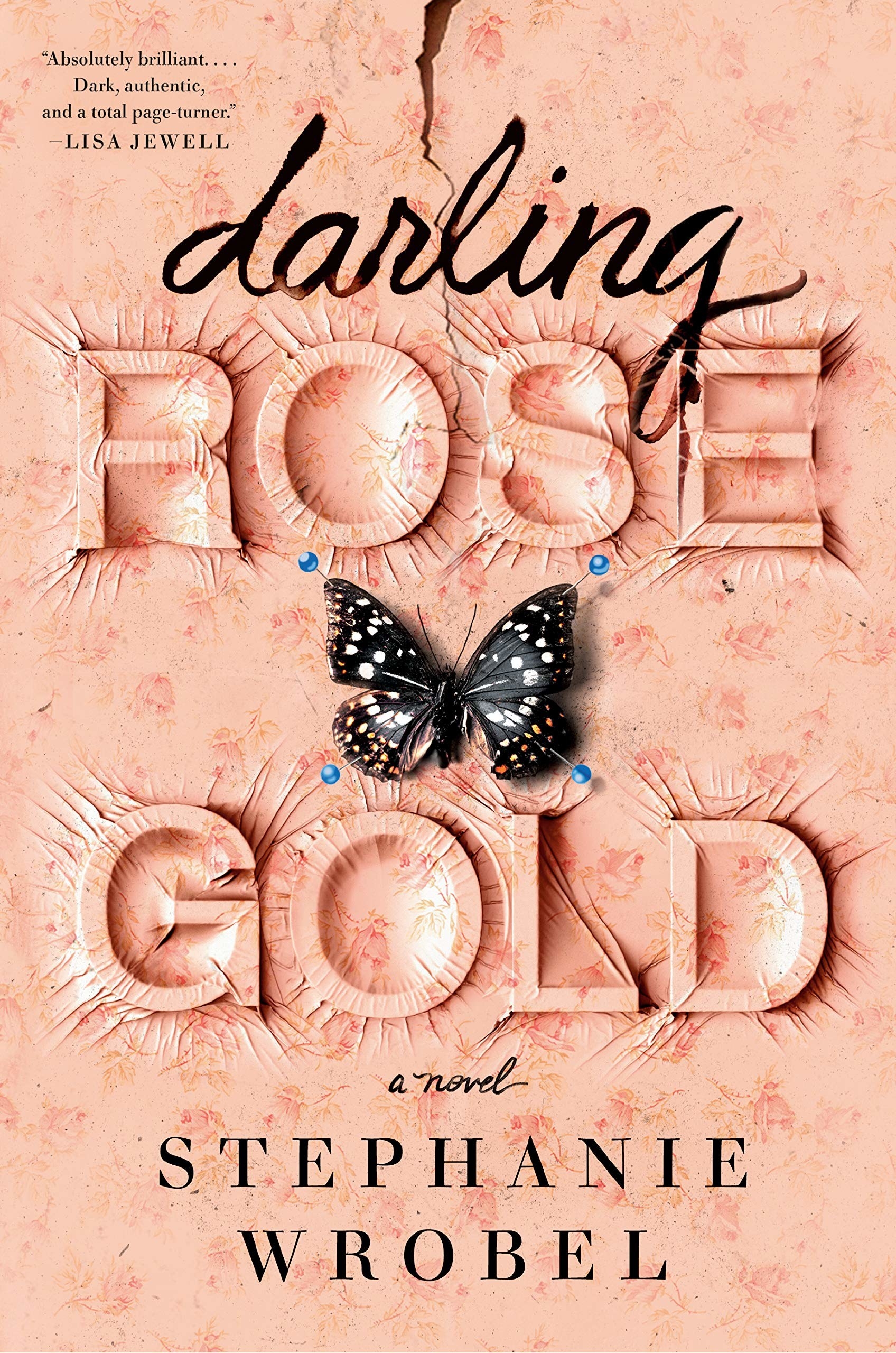 Book Cover with rose gold wallpaper illustration 