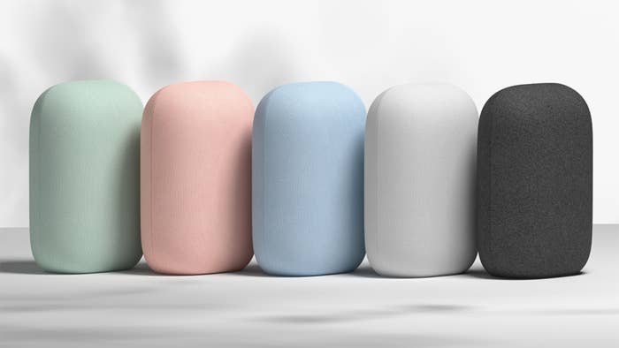 5 different colors of Google Nest