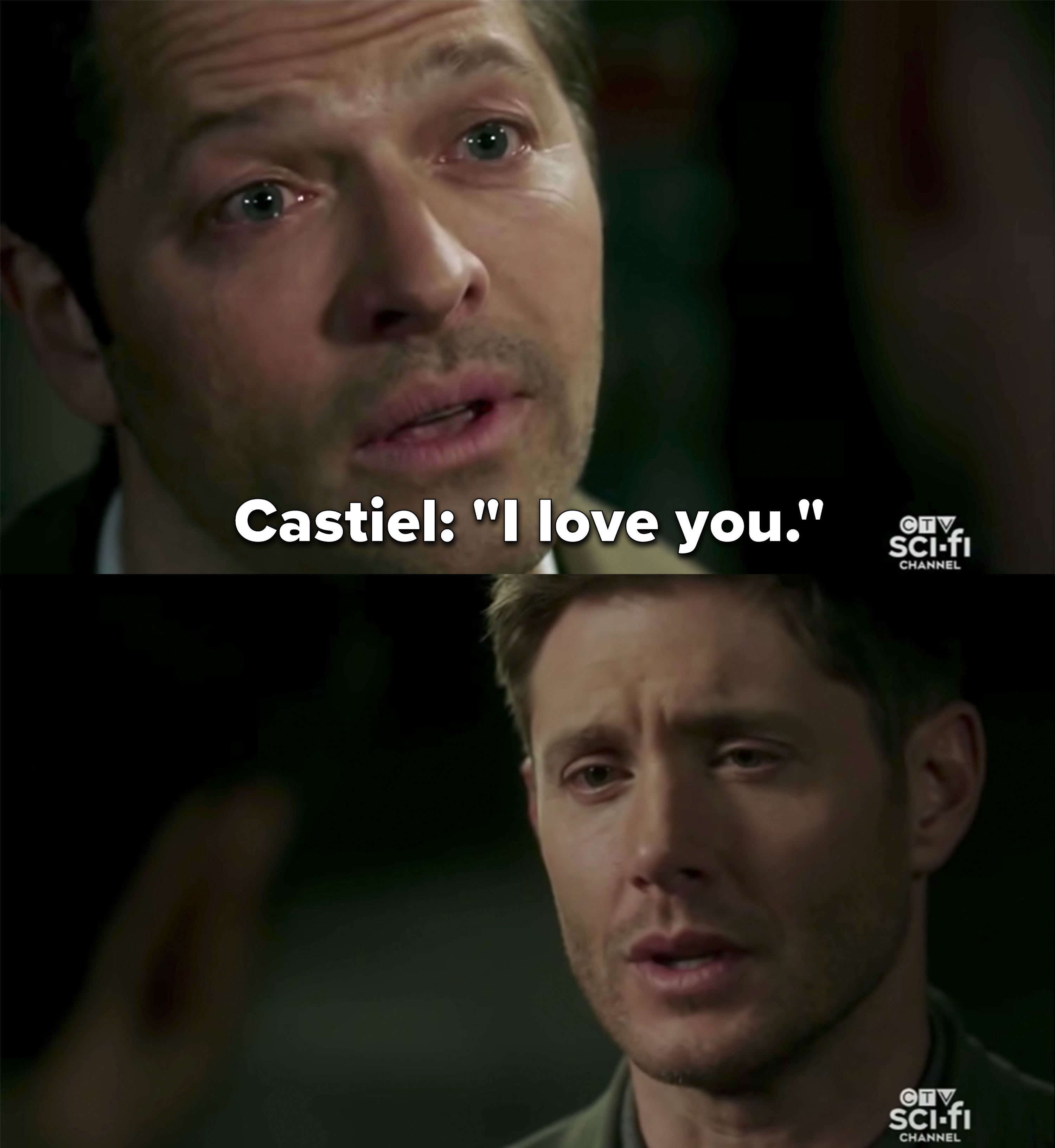 Castiel tells Dean he loves him
