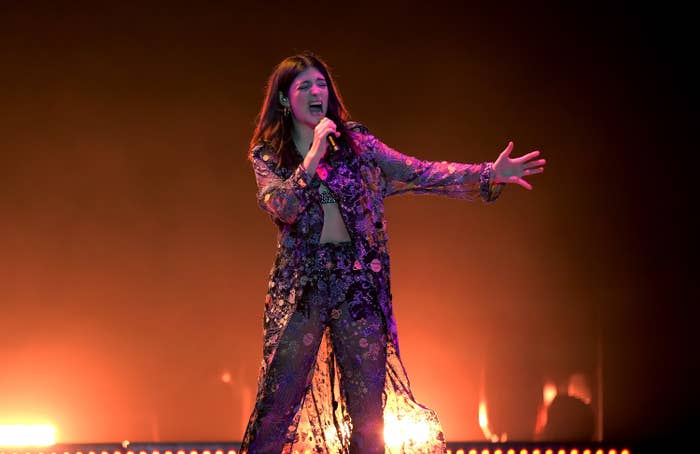 Lorde performs onstage at Staples Center on in Los Angeles, California