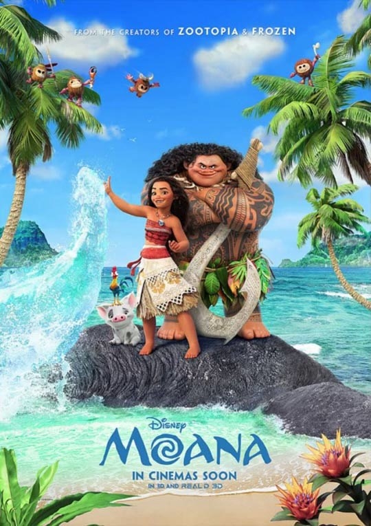 The poster of Moana.