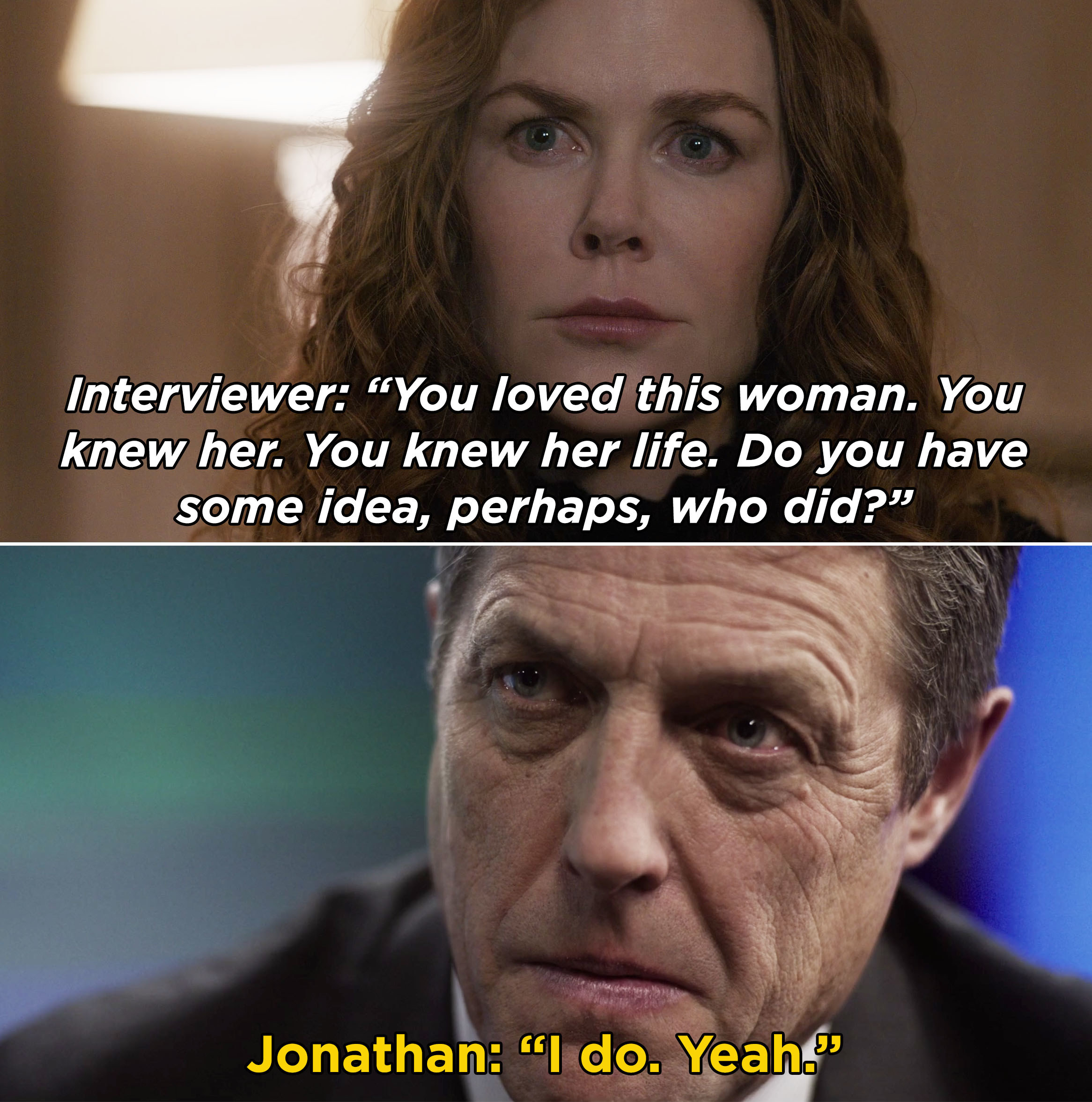 Jonathan saying he thinks he knows who killed Elena
