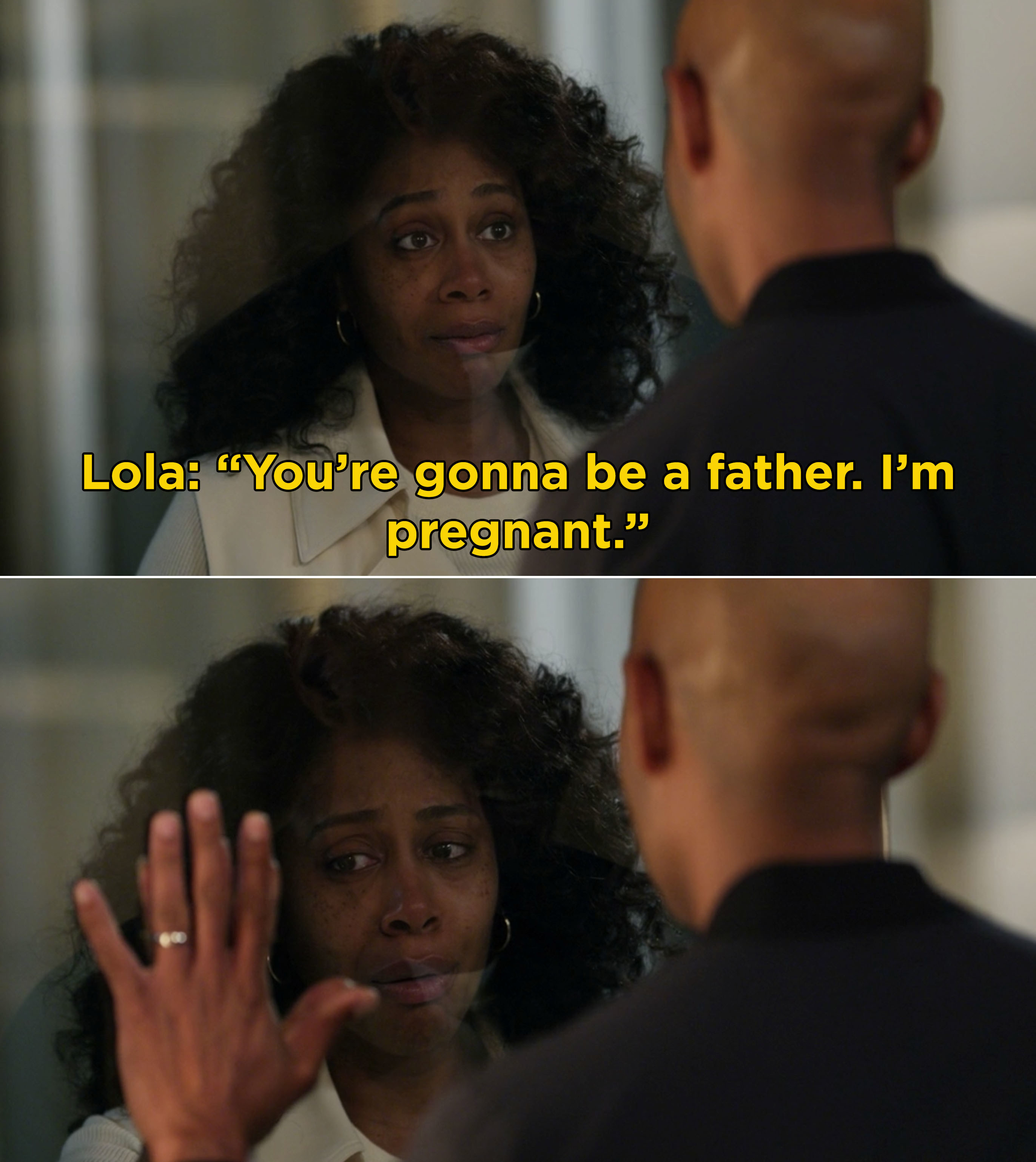 Lola telling Robin he&#x27;s going to be a dad