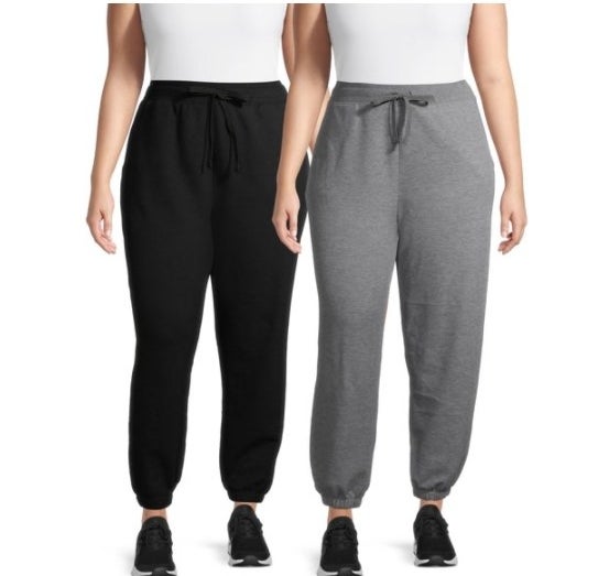 Black and gray sweatpants