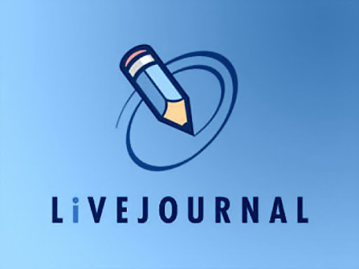The LiveJournal logo which features a blue pencil doodling on a blue background