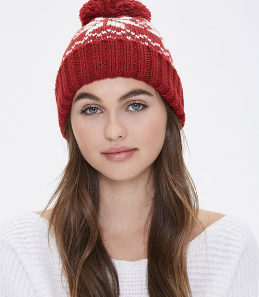 the beanie in red 