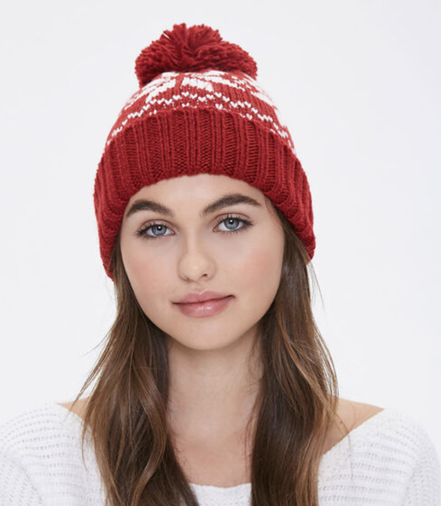 the beanie in red 