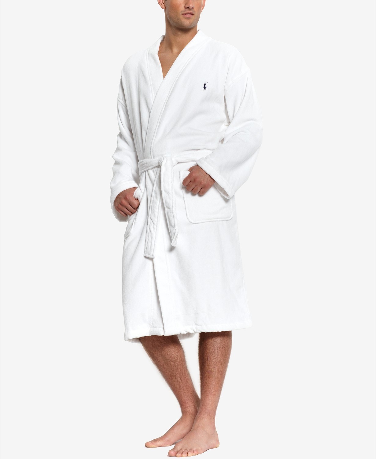 the robe in white 