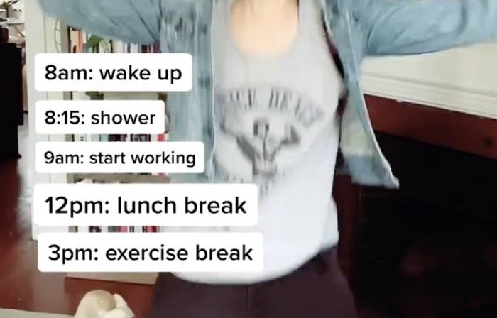 An example schedule to plan your day