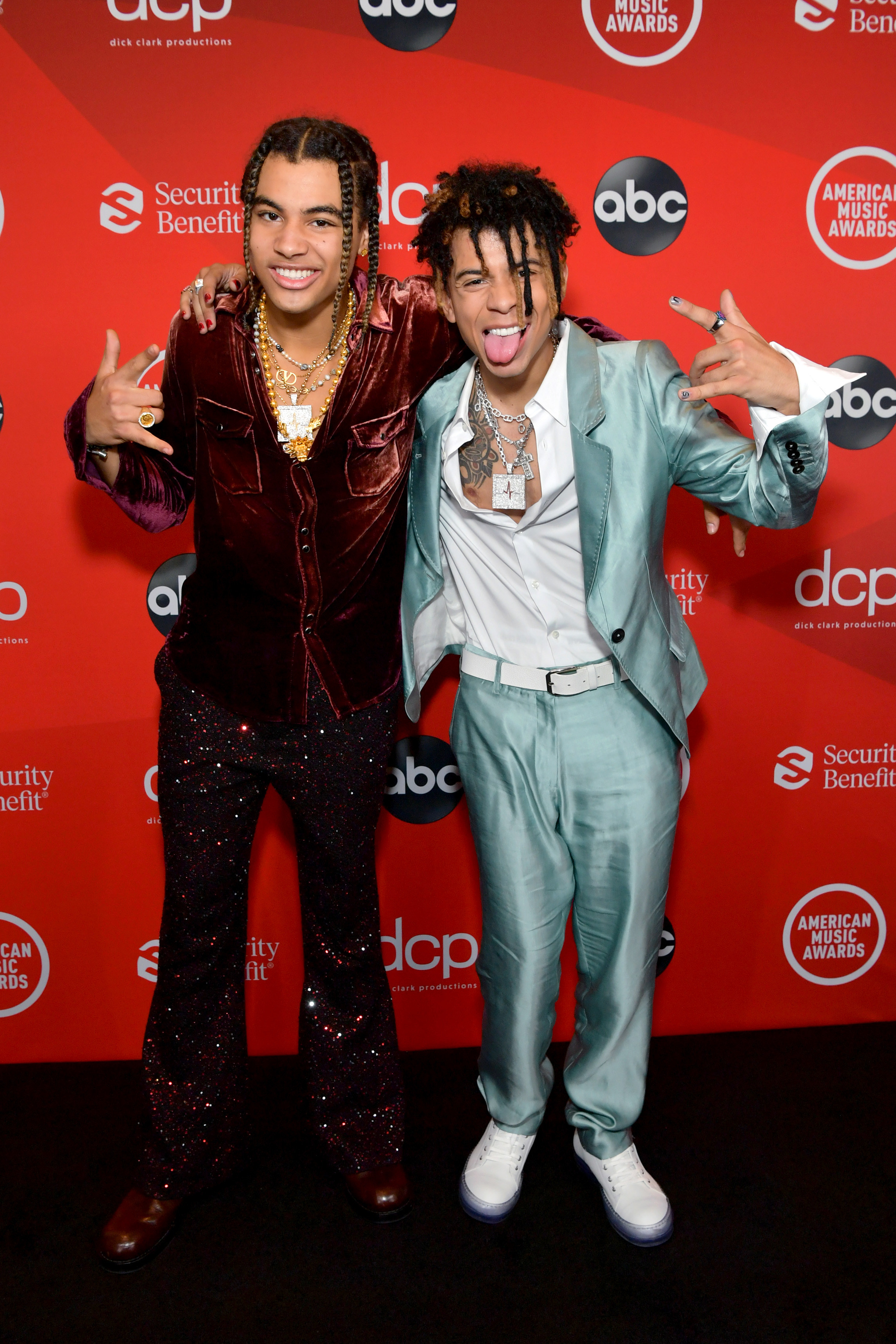 24kGoldn and Iann Dior attend the 2020 American Music Awards 