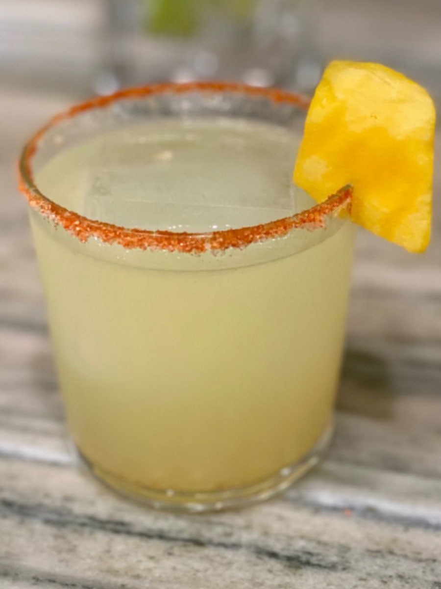 A homemade margarita