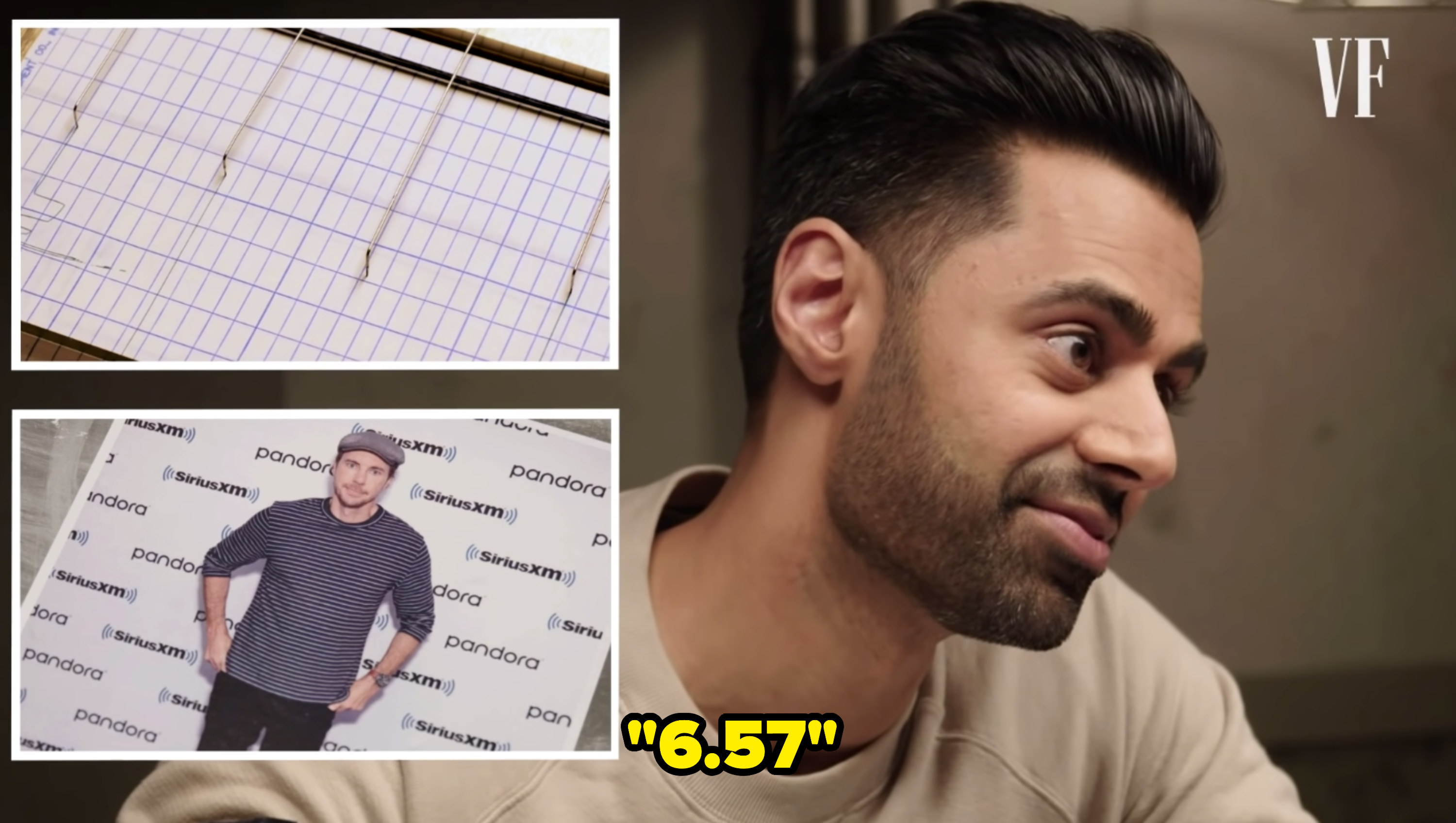Hasan Minhaj takes a a lie detector test and rates Dax a 6.57