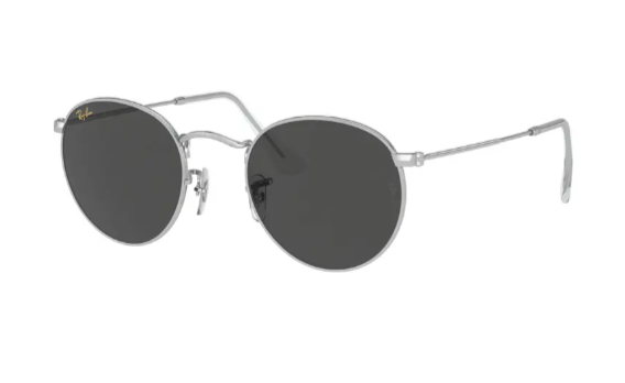 Ray Ban icons retro sunglasses with round lenses in gold leo/dark grey 