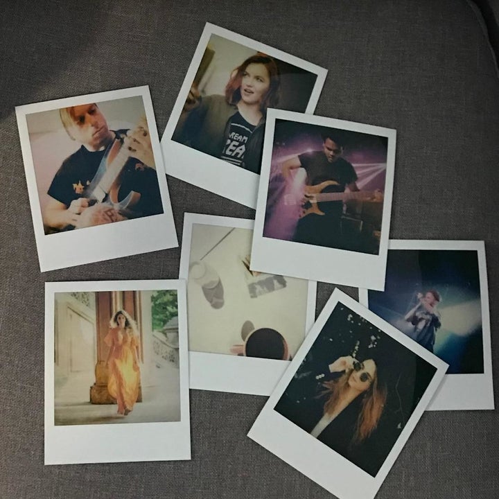 A reviewer's photo of the polaroids they printed