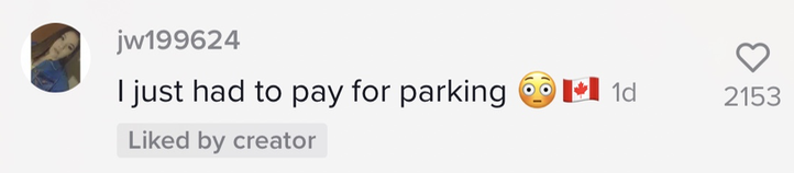 Person saying they just had to pay for parking.