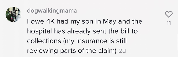 This person said they owed $4,000 and it went to collections.