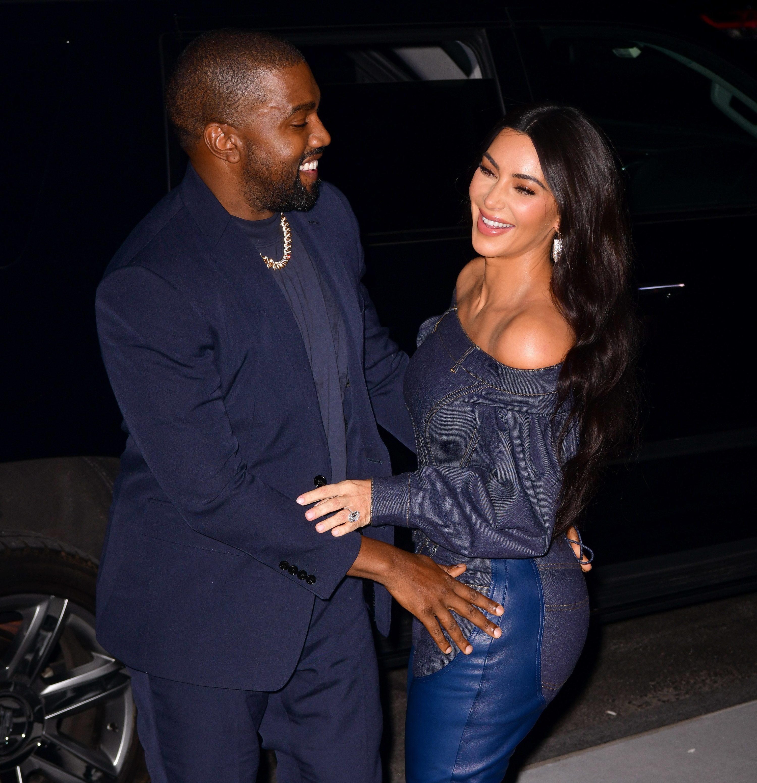 Kanye West and Kim Kardashian West arrive to the WSJ Magazine 2019 Innovator Awards at MOMA on November 6, 2019 in New York City.